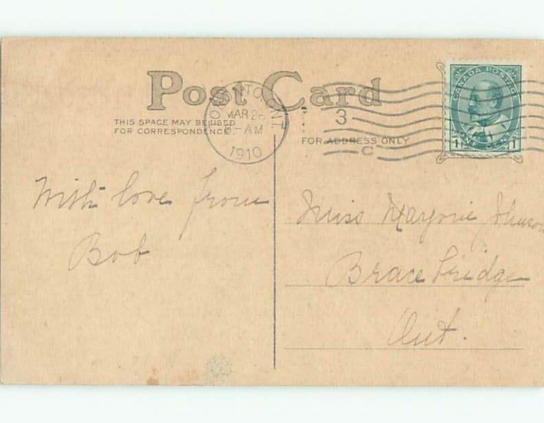 Pre-Linen PRETTY ANGEL WAVES WHILE CARRYING EASTER LILY FLOWERS J2077