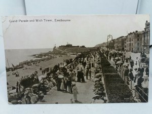 Antique Postcard Grand Parade and Wish Tower Eastbourne Sussex Posted 1918