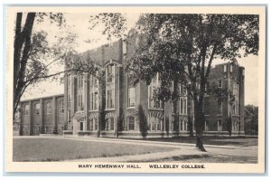 c1930's Mary Hemenway Hall Wellesley College Massachusetts MA Vintage Postcard