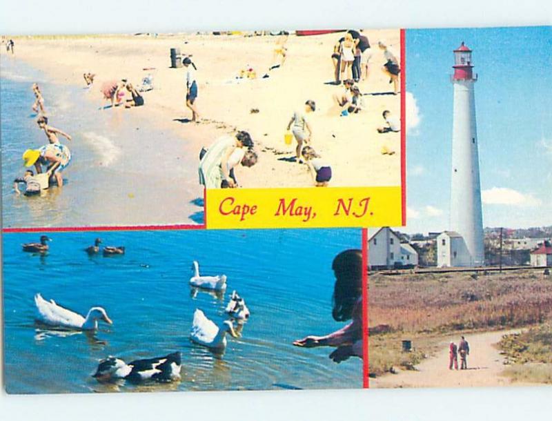 Unused Pre-1980 THREE VIEWS ON CARD Cape May New Jersey NJ ho7809