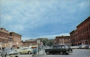 Houlton Maine ME Street Scene Station Wagon 1950s-60s Postcard