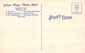 Columbia, Tennessee, Julian Mays' Motor Hotel, AA375-23