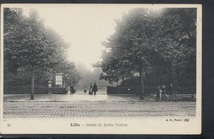 France Postcard - Lille - Entree Du Jardin Vauban   T9906