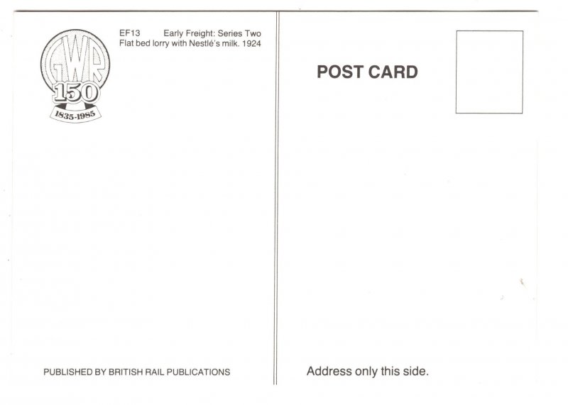 Steam Traction Lorry 1929, Delivery Trucks Great Western Railway