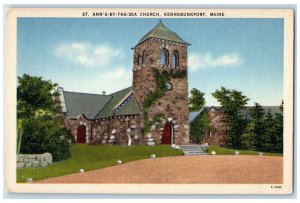 c1940 St. Ann's By The Sea Church Kennebunkport Maine ME Unposted Trees Postcard