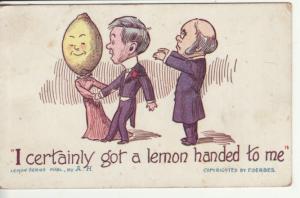LEMON   WEDDING, LEMON BRIDE / LADY  1907 postcard