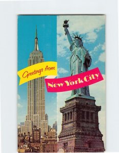 Postcard Greetings from New York City New York USA