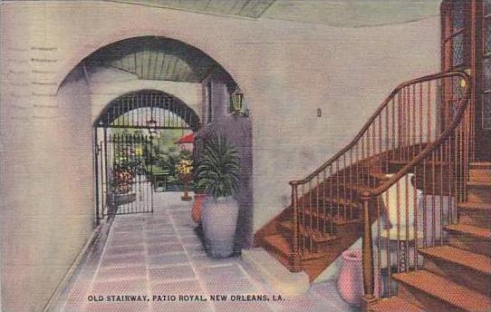 Louisiana New Orleans Old Stair Way Patio Royal 1947