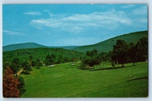 1960 Capon Springs West Virginia Vintage Postcard Fifth Hole Golf Course Farms