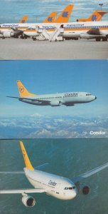 Hapaglloyd Condor Boeing 737 3x German Aircraft Germany Plane Postcard s