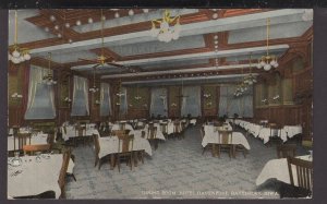 Iowa Davenport - interior Dining Room, Hotel Davenport pm1915 - DB