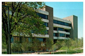 Postcard LIBRARY SCENE Aurora Illinois IL AU2972