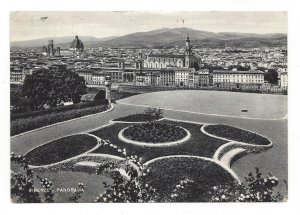 Italy Firenze Florence Panorama D'Arezzo 1958 slogan Cancel 4X6 Postcard