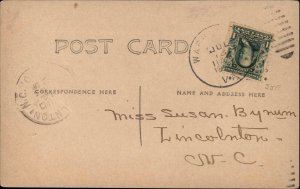 Warrenton VA Main St. Birdseye c1910 Real Photo Postcard