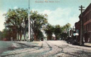 12922 Trolley Car on Broadway, New Haven, Connecticut