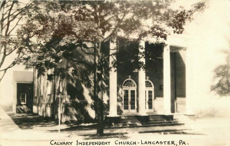 Calvary Independent Church Lancaster Pennsylvania 1933 RPPC Photo Postcard 8904