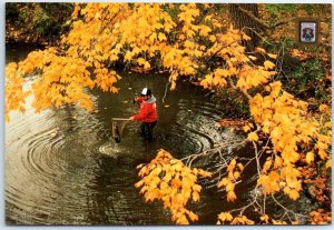 Postcard - Fishing in Michigan's river and streams - Michigan