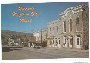 Street View, Historic VIRGINIA CITY, Montana, Masonic Temple, 40-60s