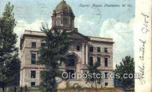 Charleston, West Virginia, WV State Capital USA postal used unknown tear left...