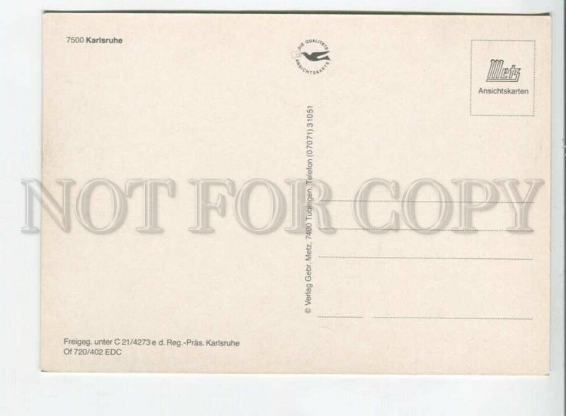 442020 Germany Karlsruhe Old postcard