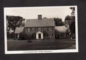 MA The Antiquarian Society House, Concord,Massachusetts,Postcard Real Photo,RPPC