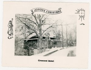 1930s Crescent Motel California Real Photo Christmas Card #DA