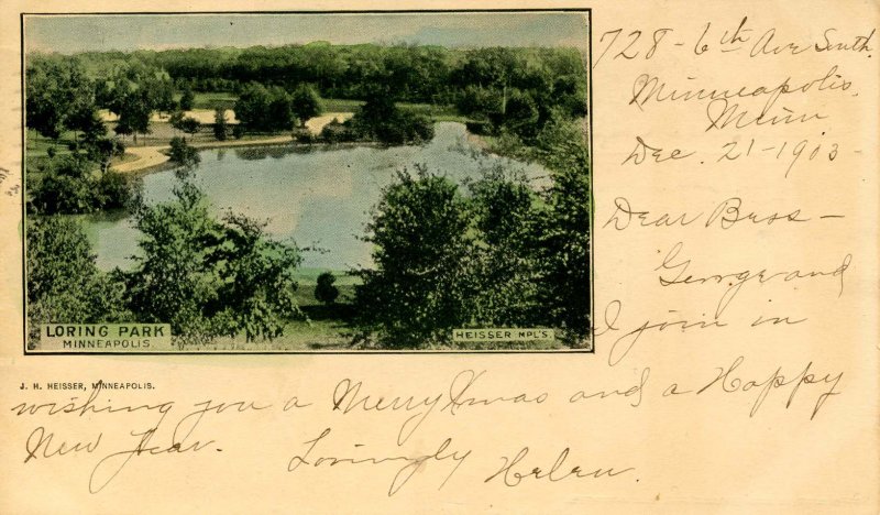 MN - Minneapolis. Loring Park  (Private Mailing Card)