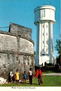 Water Tower, Fort Fincastle, Nassau, Bahama Islands, historical landmar Postcard