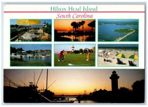 c1970's Scenic Views of Popular Locations Hilton Head Island SC Postcard