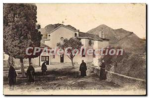 Old Postcard Menton The Terrace of the Convent of the Annonciata