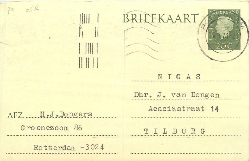 Netherlands postal stationery postcard queen Juliana Nederland Briefkaart