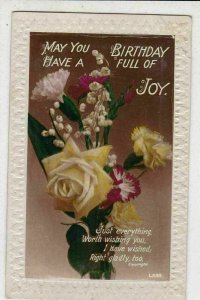 Great Britain 1929 Notts Cancel Birthday Floral Illustration Stamp Card Rf 35143 