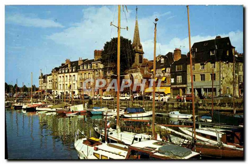 Modern Postcard Honfleur The Vieux Bassin and the Quai St Etienne Charter