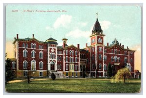St Mary's Academy Leavenworth Kansas KS UNP DB Postcard Y5