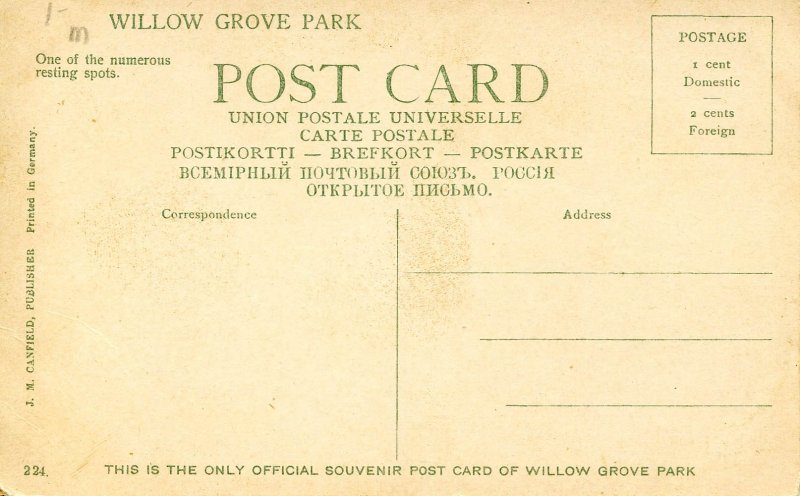 PA - Willow Grove. Willow Grove Park, Fountain House & Casino Hall