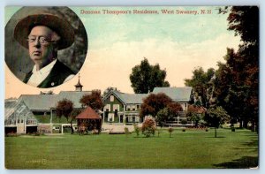 c1910 West Swanzey New Hampshire NH Vintage Postcard Denman Thompson's Residence