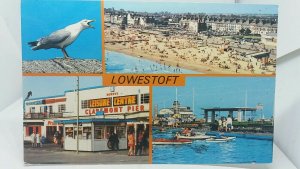 Vintage Multiview Postcard Lowestoft Scotts Leisure Centre Claremont Pier 1976