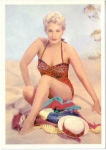 Kim Novak in Swimsuit in the 1950s Modern Postcard