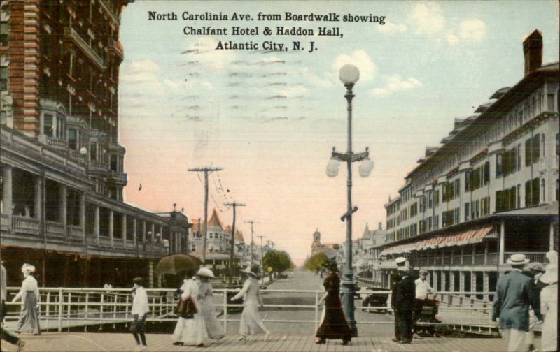 Atlantic City NJ North Carolina Ave c1910 Postcard