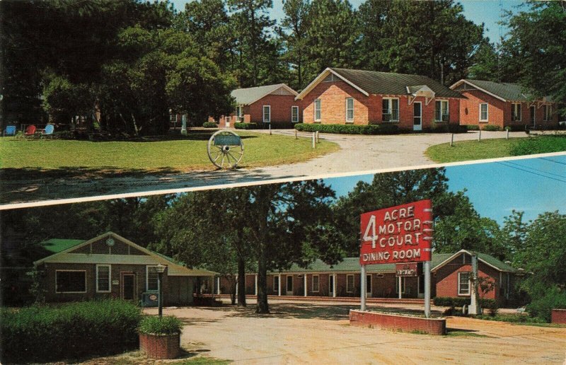 Four Acre Motor Court Motel Bainbridge Georgia Postcard 2R3-91