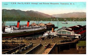 Postcard PIER SCENE Vancouver British Columbia BC AQ8876