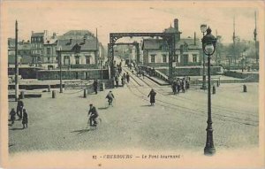 France Cherbourg Le Pont tournant 1930