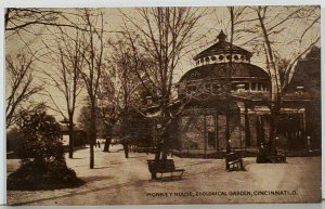 Cincinnati Ohio MONKEY HOUSE Zoological Garden c1907 Postcard J19