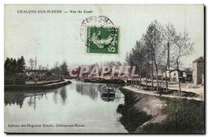 Chalons sur Marne Old Postcard Canal View