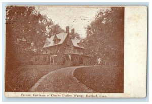 1909 Former House of Charles Dudley Warner Hartford CT PMC Postcard