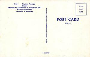 Louisville KY Methodist Evangelical Hospital Physical Therapy Chapel Postcard