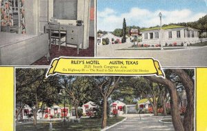 Austin Texas Riley's Motel Vintage Postcard AA26305