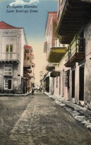 colombia, CARTAGENA, Santo Domingo Street (1910s) Postcard