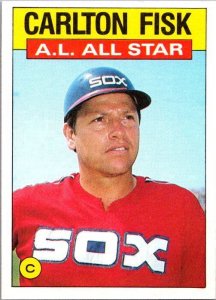 1986 Topps Baseball Card AL All Star Carlton Fisk sk10686