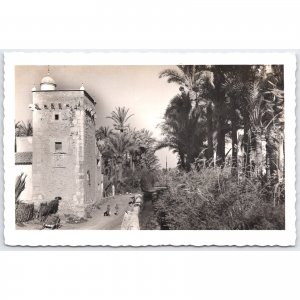 Postcard Elche Torreta Spain Architecture Famous Places RPPC Real Photo